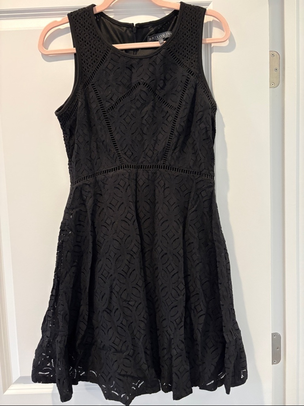 Brixon Ivy Black Sleeveless Lace Fit & Flare Mini Dress